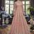 Soft premium net wedding wear gown in pink color with embroidery & stone work