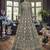 Soft premium net wedding wear gown in grey color with embroidery & stone work