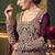 Silk wedding wear gown in maroon color with embroidery & stone work