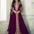 Purple hot pink color georgette party wear designer long lenth anarkali suit