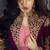 Purple hot pink color georgette party wear designer long lenth anarkali suit