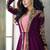Purple hot pink color georgette party wear designer long lenth anarkali suit
