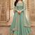 Dola silk party wear gown in sea green color with embrodiery work & stone work
