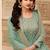 Dola silk party wear gown in sea green color with embrodiery work & stone work