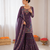 Deep purple art silk thread sequin with sharara suit