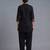 Black embroidered rayon kurta set
