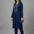 Blue embroidered rayon kurta set