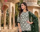 Green Graceful Sharara Set With Elegant Embroidery And Dreamy Royal Vibes Perfect For Festive Celebrations.