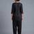 Black embroidered rayon kurta set