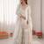 Off white art silk thread sequin with sharara suit