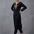 Black embroidered rayon kurta set