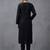 Black embroidered rayon kurta set