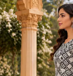 Black Sharara Set With Timeless Embroidery And Royal Palace Vibes  A Perfect Blend Of Grace And Glamour