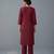 Maroon embroidered rayon kurta set