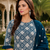 Teal Blue Elegant Embroidered Kurti With Flowy Sharara And Soft Net Dupatta Perfect For Festive And Wedding Looks
