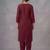 Maroon embroidered rayon kurta set