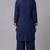 Blue embroidered rayon kurta set