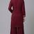 Maroon embroidered rayon kurta set