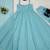 Sky blue art silk anarkali suit