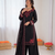 Black  chanderi silk thread work salwar suit
