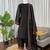 Black  chanderi silk thread work salwar suit