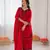 Red  chanderi silk thread work salwar suit