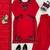 Red  chanderi silk thread work salwar suit
