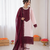 Baby pink crepe thread with sequin salwar suit