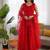 Red net thread with sequin sharara suit