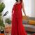 Red net thread with sequin sharara suit