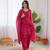 Pink  chanderi thread with sequin palazzo suit