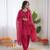 Pink  chanderi thread with sequin palazzo suit