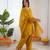 Yellow  chanderi thread with sequin palazzo suit