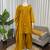 Yellow  chanderi thread with sequin palazzo suit