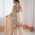 Light peach  chnaderi thread work salwar suit