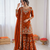 Orange art silk thread sequin with sharara suit