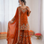 Orange art silk thread sequin with sharara suit