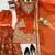 Orange art silk thread sequin with sharara suit