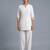 White embroidered rayon kurta set