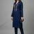Blue embroidered rayon kurta set