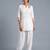 White embroidered rayon kurta set