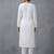 White embroidered rayon kurta set