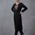 Black embroidered rayon kurta set