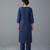Blue embroidered rayon kurta set