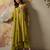 Mustard green chanderi silk blend embroidered kurta pant dupatta set