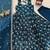 Blue silk blend thread with sequin anarkali suit