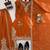 Orange crepe thread with sequin sharara suit