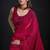 Magenta sequin embroidered work two tone satin silk saree