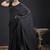 Black sequin embroidered work two tone satin silk saree