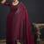 Maroon sequin embroidered work two tone satin silk saree
